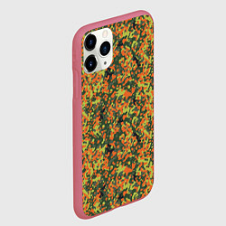 Чехол iPhone 11 Pro матовый Современный пятнистый камуфляж, цвет: 3D-малиновый — фото 2