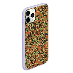 Чехол iPhone 11 Pro матовый Пятнистый камуфляжный паттерн, цвет: 3D-светло-сиреневый — фото 2