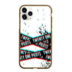 Чехол iPhone 11 Pro матовый Twenty one pilots glitch music, цвет: 3D-коричневый