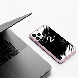 Чехол iPhone 11 Pro матовый Destiny абстракция краски рпг, цвет: 3D-розовый — фото 2