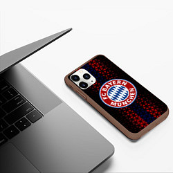 Чехол iPhone 11 Pro матовый Футбольный клуб Бавария, цвет: 3D-коричневый — фото 2