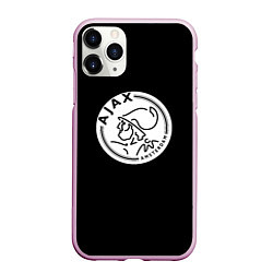 Чехол iPhone 11 Pro матовый Ajax fc белое лого, цвет: 3D-розовый