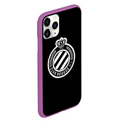 Чехол iPhone 11 Pro матовый Брюгге fc club белое лого, цвет: 3D-фиолетовый — фото 2