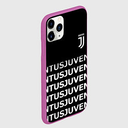 Чехол iPhone 11 Pro матовый Juventus pattern fc club steel, цвет: 3D-фиолетовый — фото 2