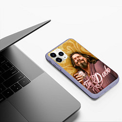 Чехол iPhone 11 Pro матовый The Big Lebowski dude, цвет: 3D-светло-сиреневый — фото 2