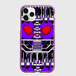 Чехол iPhone 11 Pro матовый Броня шоквейва трансформеры, цвет: 3D-фиолетовый
