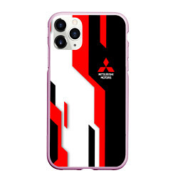 Чехол iPhone 11 Pro матовый Mitsubishi red uniform, цвет: 3D-розовый