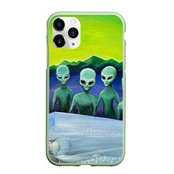Чехол iPhone 11 Pro матовый Спящая красавица 3000 и Инопланетяне, цвет: 3D-салатовый