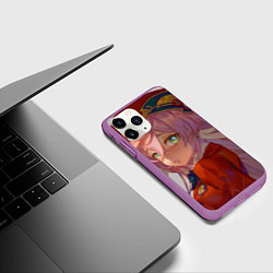 Чехол iPhone 11 Pro матовый Genshin Impact Янь Фэй cute, цвет: 3D-фиолетовый — фото 2