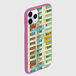 Чехол iPhone 11 Pro матовый Яркая панелька, цвет: 3D-фиолетовый — фото 2