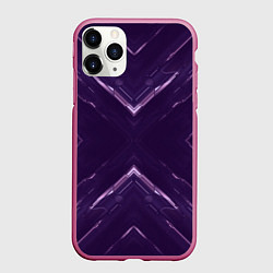 Чехол iPhone 11 Pro матовый Космические треугольники икс, цвет: 3D-малиновый