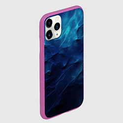 Чехол iPhone 11 Pro матовый Абстрактные волны глубины, цвет: 3D-фиолетовый — фото 2