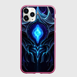 Чехол iPhone 11 Pro матовый Магическая синяя абстракция, цвет: 3D-малиновый