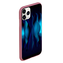 Чехол iPhone 11 Pro матовый Объемные пластины шаром, цвет: 3D-малиновый — фото 2