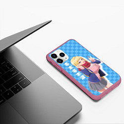 Чехол iPhone 11 Pro матовый Dosanko Gyaru Is Mega Cute - Fuyuki Minami, цвет: 3D-малиновый — фото 2