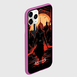 Чехол iPhone 11 Pro матовый Assassins creed заброшенный старый город, цвет: 3D-фиолетовый — фото 2