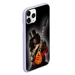 Чехол iPhone 11 Pro матовый Slash музыкант группы Guns N Roses, цвет: 3D-светло-сиреневый — фото 2