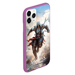 Чехол iPhone 11 Pro матовый Assassins creed паркур, цвет: 3D-фиолетовый — фото 2