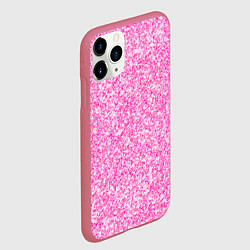 Чехол iPhone 11 Pro матовый Светло-розовый текстура напыление, цвет: 3D-малиновый — фото 2