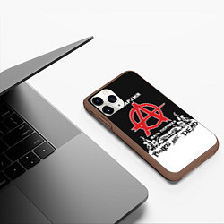 Чехол iPhone 11 Pro матовый Анархия - Punks not dead, цвет: 3D-коричневый — фото 2