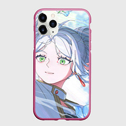 Чехол iPhone 11 Pro матовый Sousou no Frieren Фрирен beautiful smile, цвет: 3D-малиновый