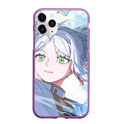 Чехол iPhone 11 Pro матовый Sousou no Frieren Фрирен beautiful smile, цвет: 3D-фиолетовый