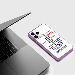 Чехол iPhone 11 Pro матовый Прикольная анатомия мужчины, цвет: 3D-фиолетовый — фото 2