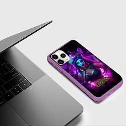 Чехол iPhone 11 Pro матовый League Of Legends Akali Kda, цвет: 3D-фиолетовый — фото 2