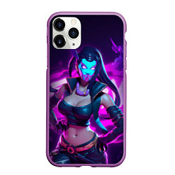 Чехол iPhone 11 Pro матовый League of Legends Kaisa Kda style, цвет: 3D-фиолетовый
