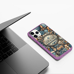 Чехол iPhone 11 Pro матовый Vanguard composition - ai art, цвет: 3D-фиолетовый — фото 2