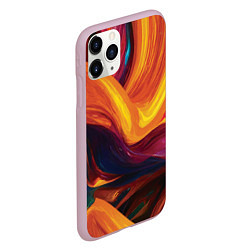 Чехол iPhone 11 Pro матовый Цветная абстракция colorful, цвет: 3D-розовый — фото 2