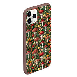 Чехол iPhone 11 Pro матовый Гриб красный мухомор, цвет: 3D-коричневый — фото 2