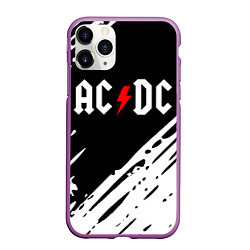 Чехол iPhone 11 Pro матовый Ac dc rock, цвет: 3D-фиолетовый