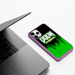 Чехол iPhone 11 Pro матовый Doom, цвет: 3D-фиолетовый — фото 2