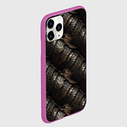Чехол iPhone 11 Pro матовый Классическая старая броня текстура, цвет: 3D-фиолетовый — фото 2
