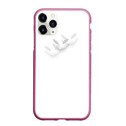 Чехол iPhone 11 Pro матовый Zxc face, цвет: 3D-малиновый