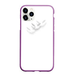 Чехол iPhone 11 Pro матовый Zxc face, цвет: 3D-фиолетовый