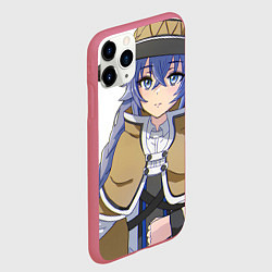 Чехол iPhone 11 Pro матовый Реинкарнация Безработного Roxy Megurdia smile, цвет: 3D-малиновый — фото 2