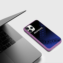 Чехол iPhone 11 Pro матовый Haval, цвет: 3D-фиолетовый — фото 2