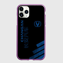 Чехол iPhone 11 Pro матовый Changan, цвет: 3D-фиолетовый
