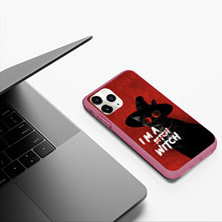 Чехол iPhone 11 Pro матовый I am witch, цвет: 3D-малиновый — фото 2