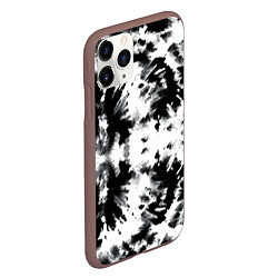 Чехол iPhone 11 Pro матовый Серо белый тайдай, цвет: 3D-коричневый — фото 2