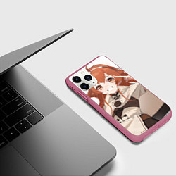 Чехол iPhone 11 Pro матовый Реинкарнация Безработного Eris cute, цвет: 3D-малиновый — фото 2
