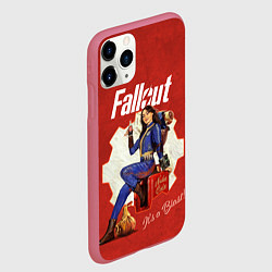 Чехол iPhone 11 Pro матовый Fallout - Lucy, цвет: 3D-малиновый — фото 2