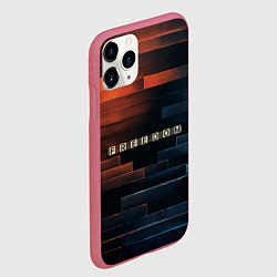 Чехол iPhone 11 Pro матовый Надпись Freedom на стене, цвет: 3D-малиновый — фото 2