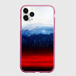 Чехол iPhone 11 Pro матовый Небо России, цвет: 3D-малиновый