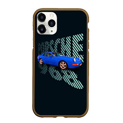 Чехол iPhone 11 Pro матовый Немецкая спортивная машина Porsche 968, цвет: 3D-коричневый