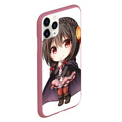 Чехол iPhone 11 Pro матовый Konosuba Юн-юн чибик, цвет: 3D-малиновый — фото 2