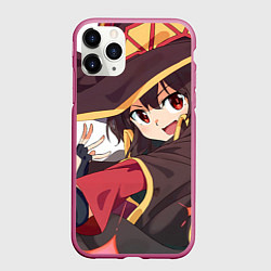 Чехол iPhone 11 Pro матовый Konosuba Мэгумин cute, цвет: 3D-малиновый