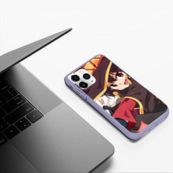 Чехол iPhone 11 Pro матовый Konosuba Мэгумин cute, цвет: 3D-светло-сиреневый — фото 2